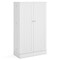 White MDF Pantry Cabinet with 5-Tier Storage and Adjustable Shelves